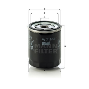Фильтр масляный MANN-FILTER W 712/54